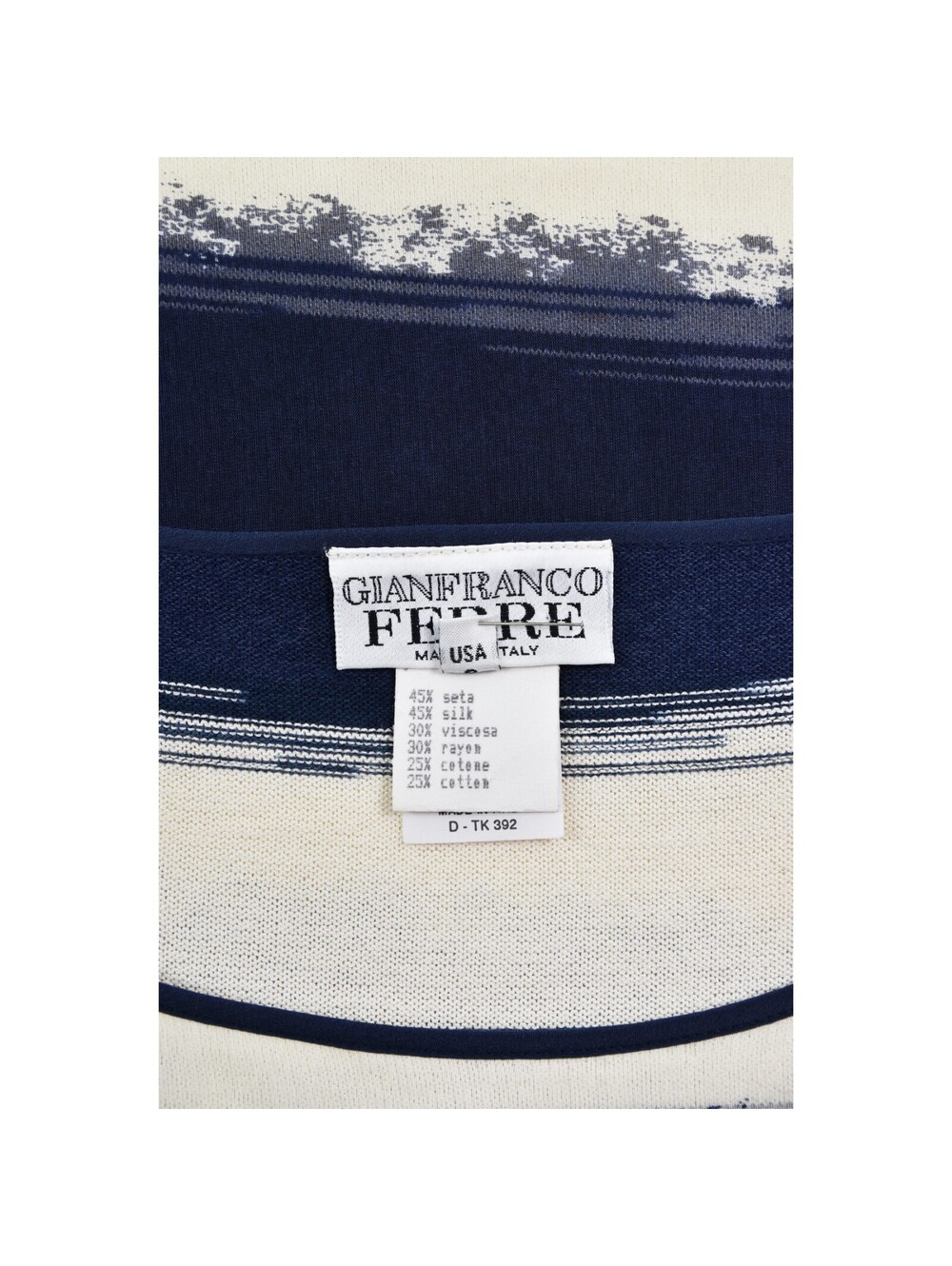 GIANFRANCO FERRÉ c.1999 Navy & White Striped Two-Piece Mini & Maxi Ensemble NWOT - Picture 12 of 13